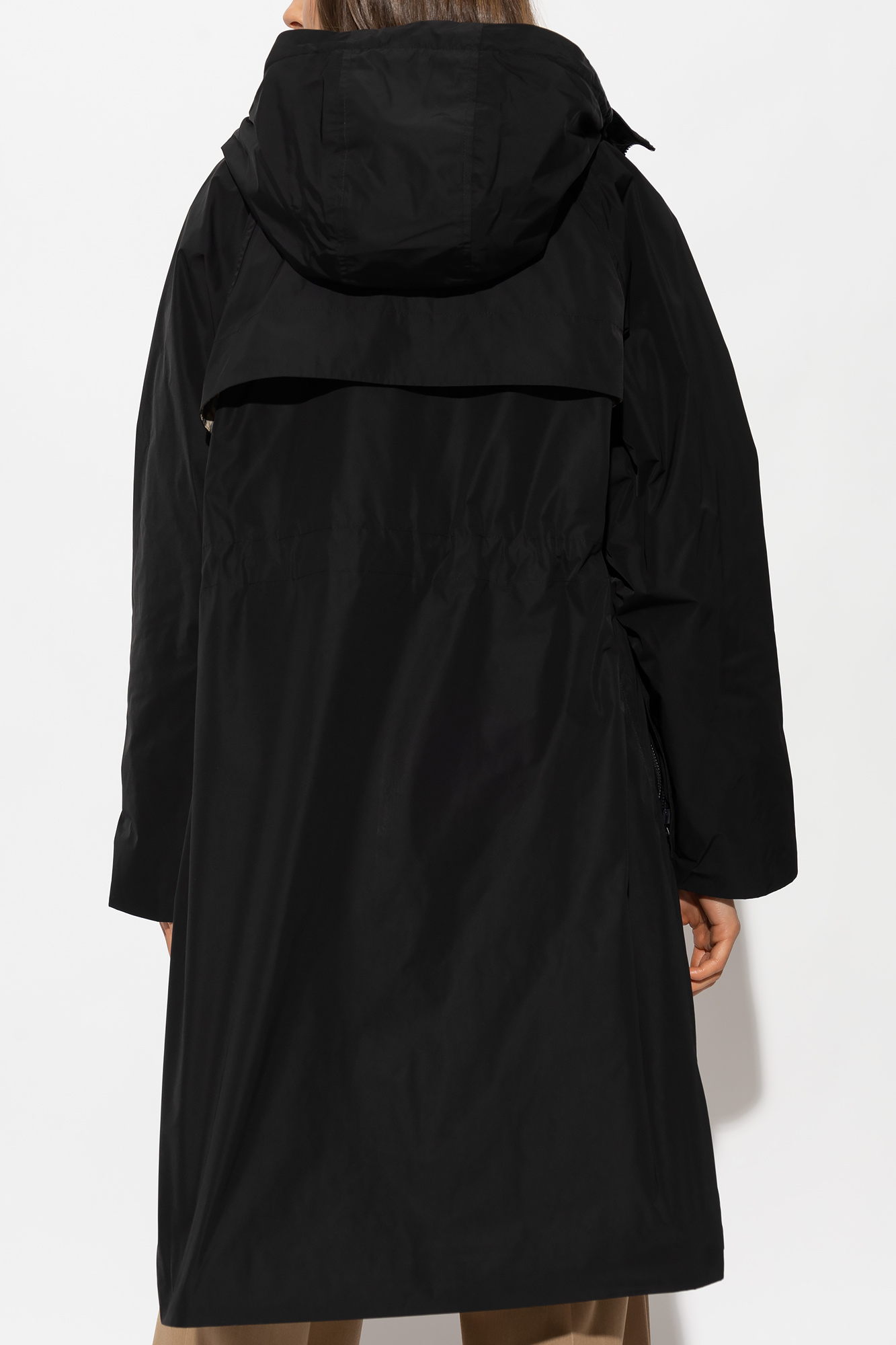 【関税＆送料込み】Burberry Rainwears Burberry London Black Polyester Brittany Zip-Front Hooded